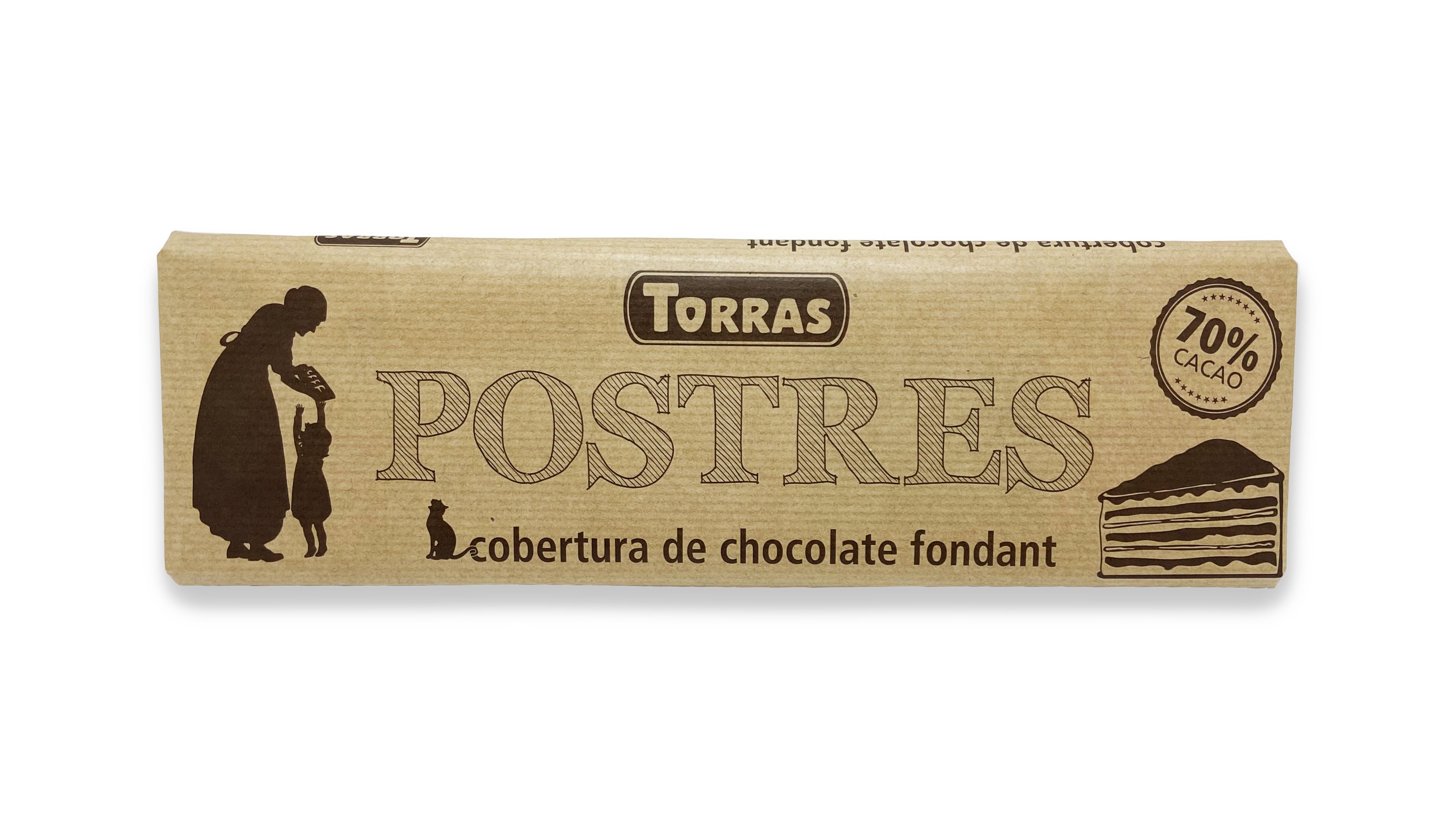 Горький шоколад Torras Postres 70% cacao б/глютена 300 гр